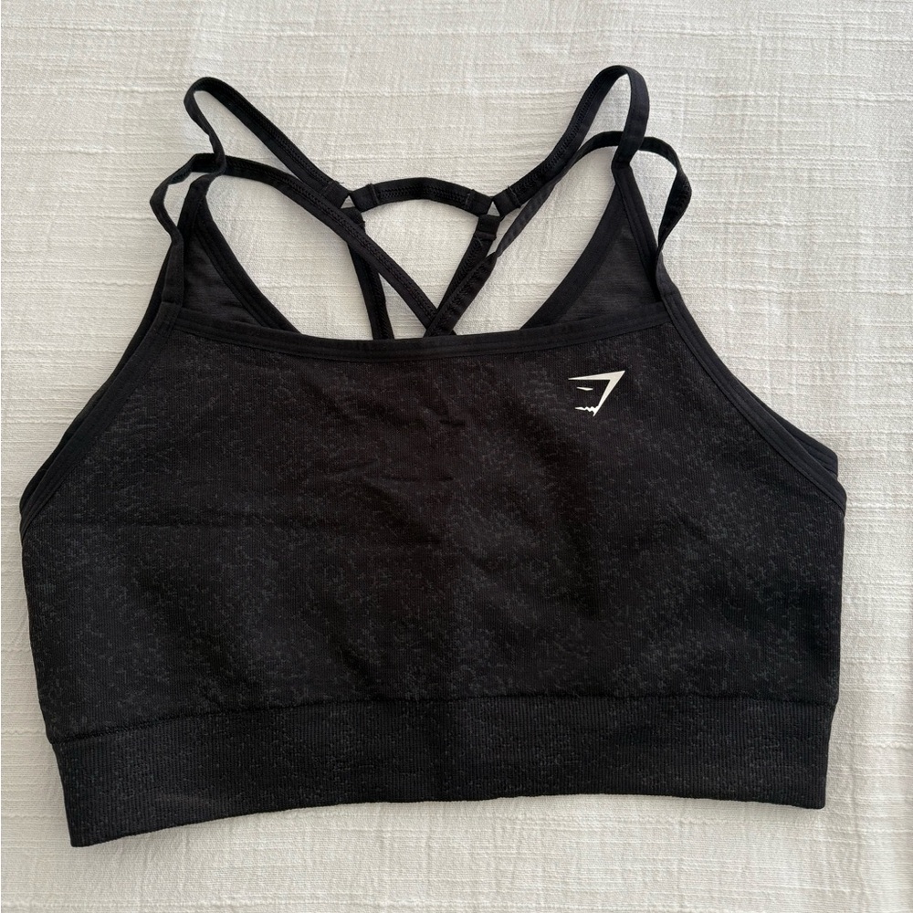 Gymshark adapt fleck seamless sports bra - black